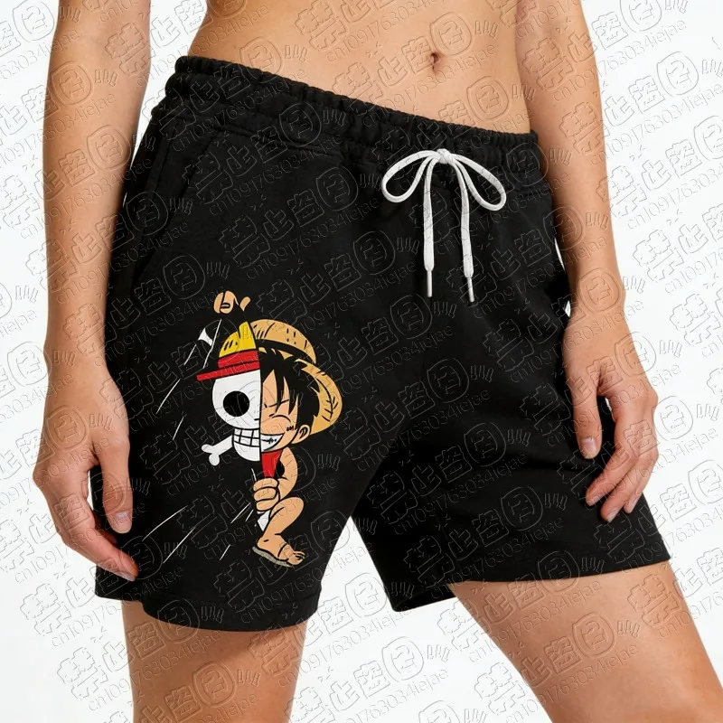 

Шорты для серфинга 2026 Adult Luffy One-piece, летние аниме-шорты с принтом, быстросохнущие, дышащие, для спорта и фитнеса