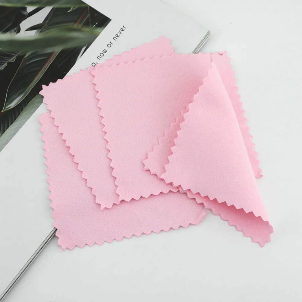 

50Pcs Jewelry Cleaning Cloth Premium Suede Wipe for Silver Polishing Watch Glass Lens Camera Phone Computer Scratches Tarnish