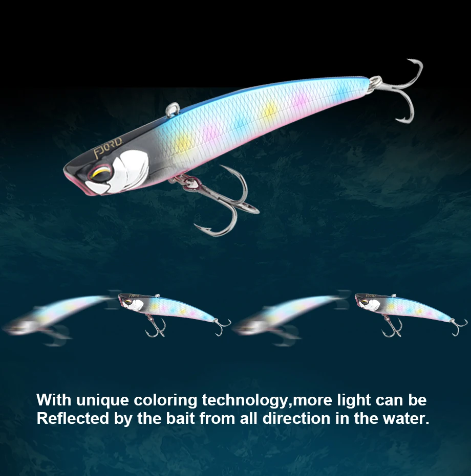 FJORD Ratlin VIB 80mm 15g Fishing Lure Stable Dagger Balance Winter Freshwater Sea Wobbler Ice Fishing Tackle Artificial Bait