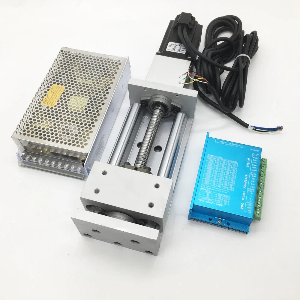 

Linear Module Sliding Table XYZ Axis Cross Slide Linear Stage &1.5 2.2 3Nm Closed Loop Stepper Motor Nema23 Drive & Power Supply