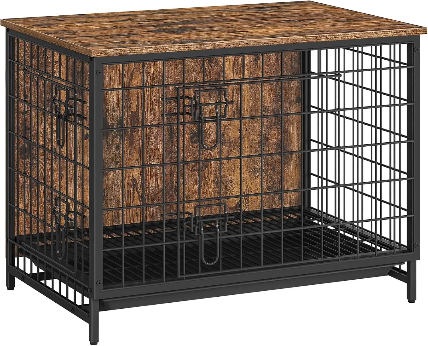 

Dog Crate Furniture, Wooden Dog Kennel with Removable Tray, Heavy-Duty Cage for Small/Medium/Large Dogs, Indoor House En