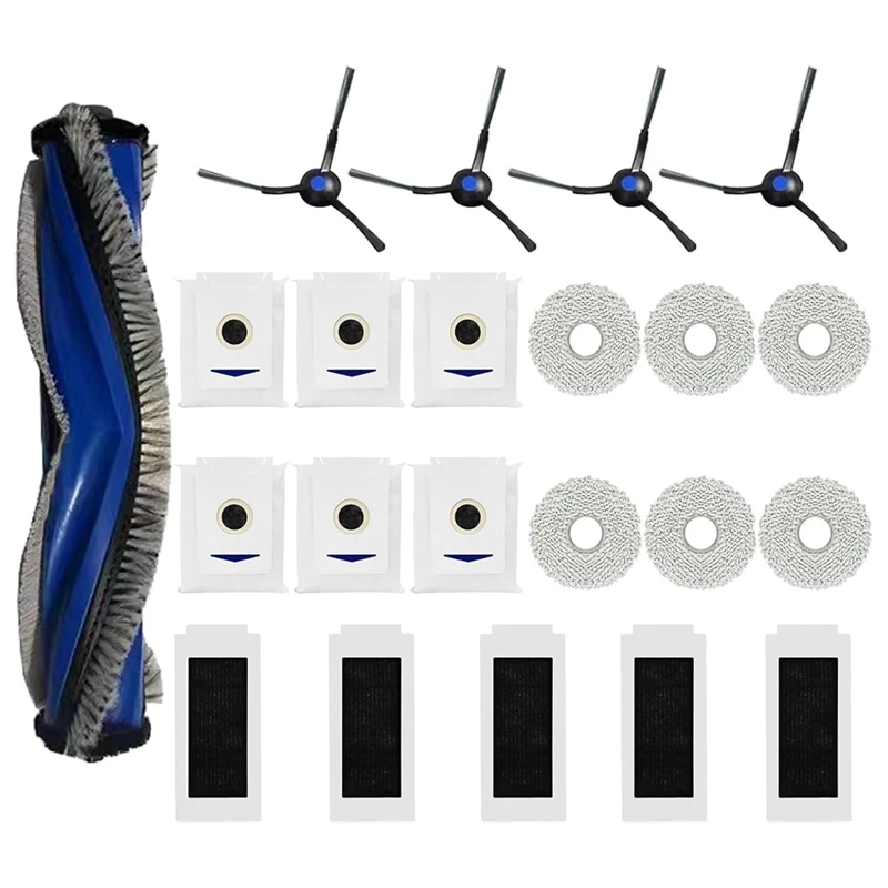 Complete Accessory Set For ECOVACS DEEBOT T30 PRO Omni Including Main Side Brush, Hepa Filter, Mop Cloth, And Dust Bags