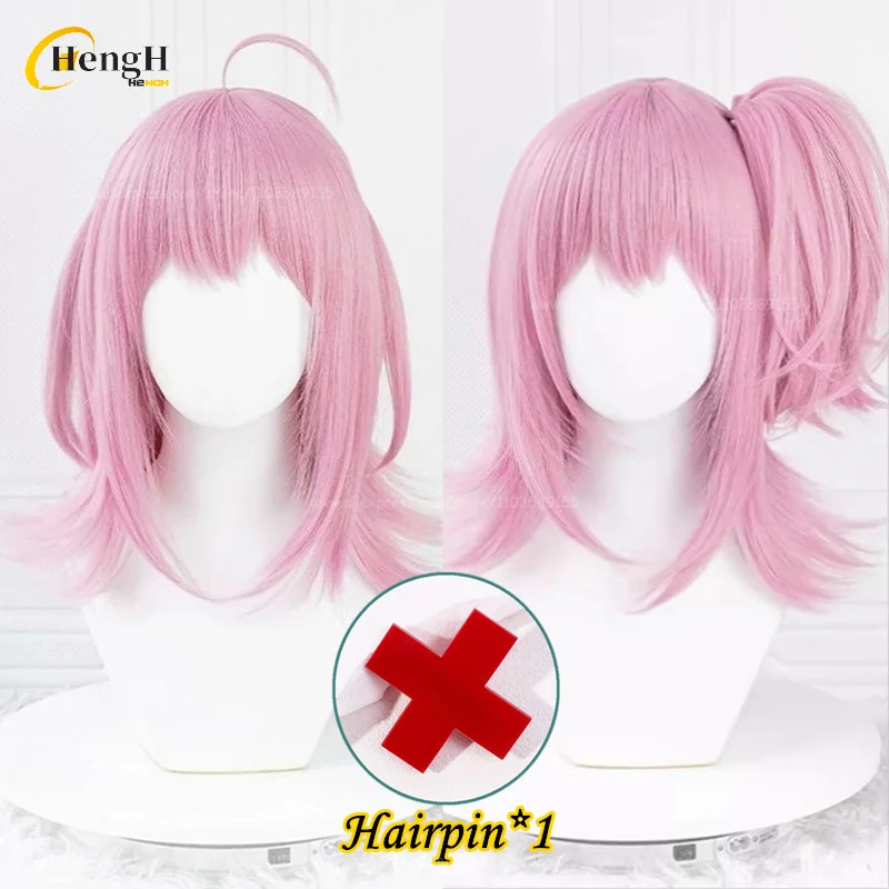 

In Stock Anime Hinamori Amu Long 45cm Pink Cosplay Anime Wigs And Hairpin Heat Resistant Synthetic Hair Halloween Wigs + Wig Cap