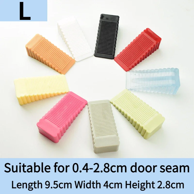 Silicone Protective Block Wedge Doorstops Adhesive Silicone Stop Home Office Universal Door Anti-collision Stopper