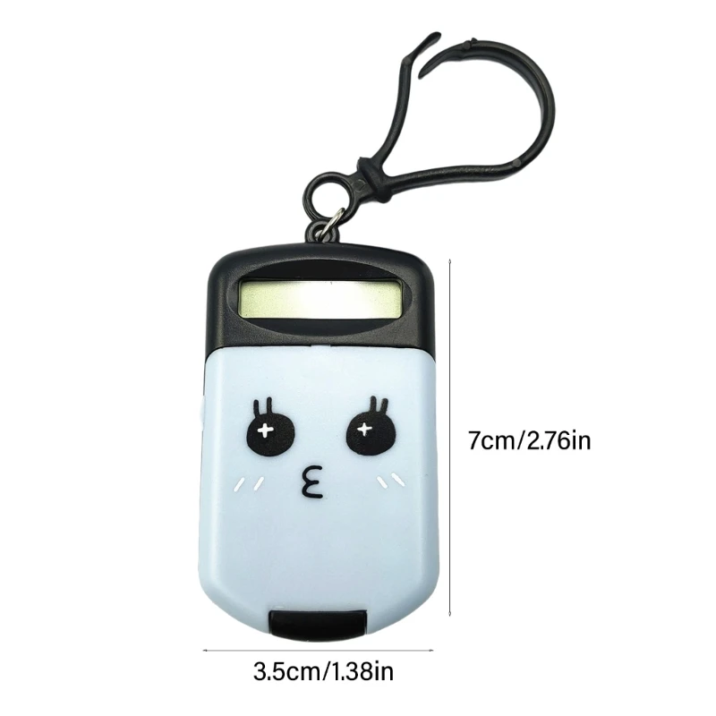 Essential Pocket Calculator Keychain Tiny Student Electronic Calculator R58F