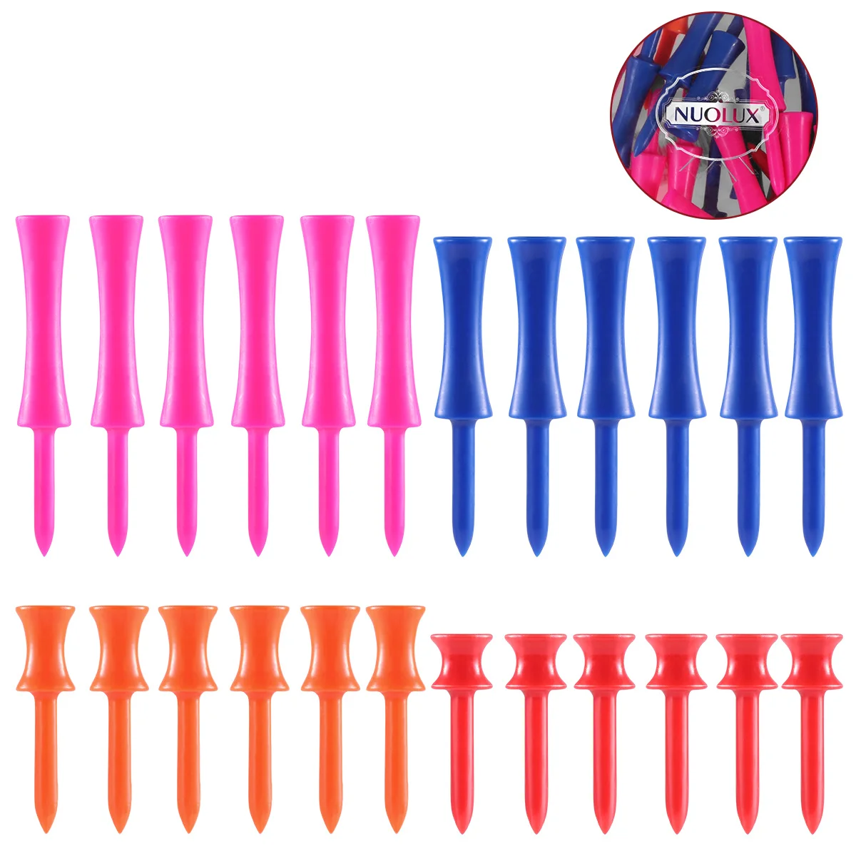 Juego de camisetas de Golf de 40 Uds., camisetas de castillo de plástico, 4 tamaños, colores brillantes, accesorios de entrenamiento duraderos, camiseta de plástico