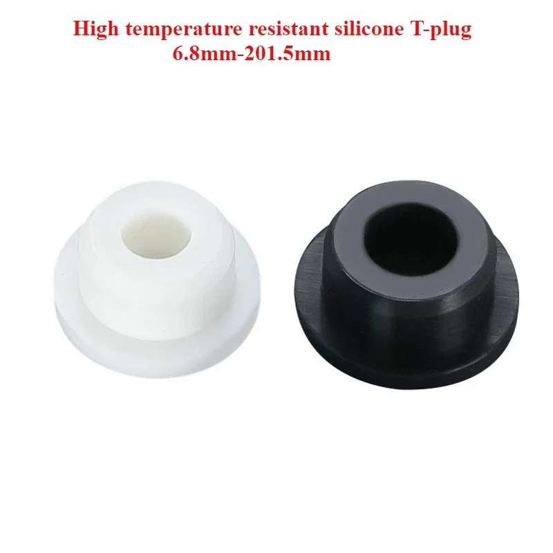 Black Silicone Rubber Plug Caps Pipe Tube Inserts Stopper Dustproof Bungs with Hole 6.8mm~201.5mm Bouchon Caoutchouc Enclictable