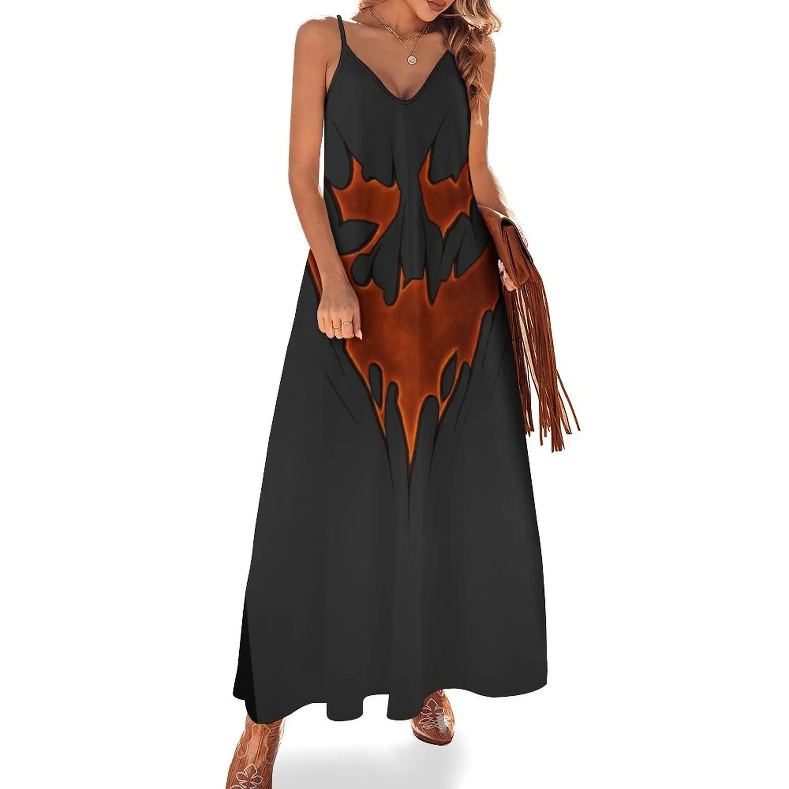 Scarecrow Knightmare Bat Symbol Sleeveless Dress women clothes Summer skirt