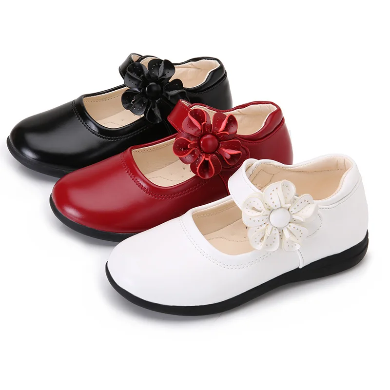 Kids Shoes 2019 Baby Girl Shoes Child Girls Leather Shoes Student Dress Shoes Black White 3T 4T 5T 6T 7T 8T 9T 10T 11T 12T 13T