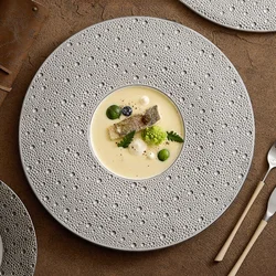 Creative Meteor Planet Round Ceramic Dinner Plate Exquisite Dessert Steak Plate Home Cooking Dishes Dining Room Cutlery Kitchen