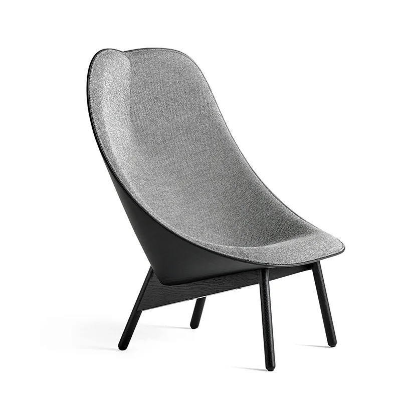 

Chair Nordic solid wood single sofa chair, personalized leisure fan chair