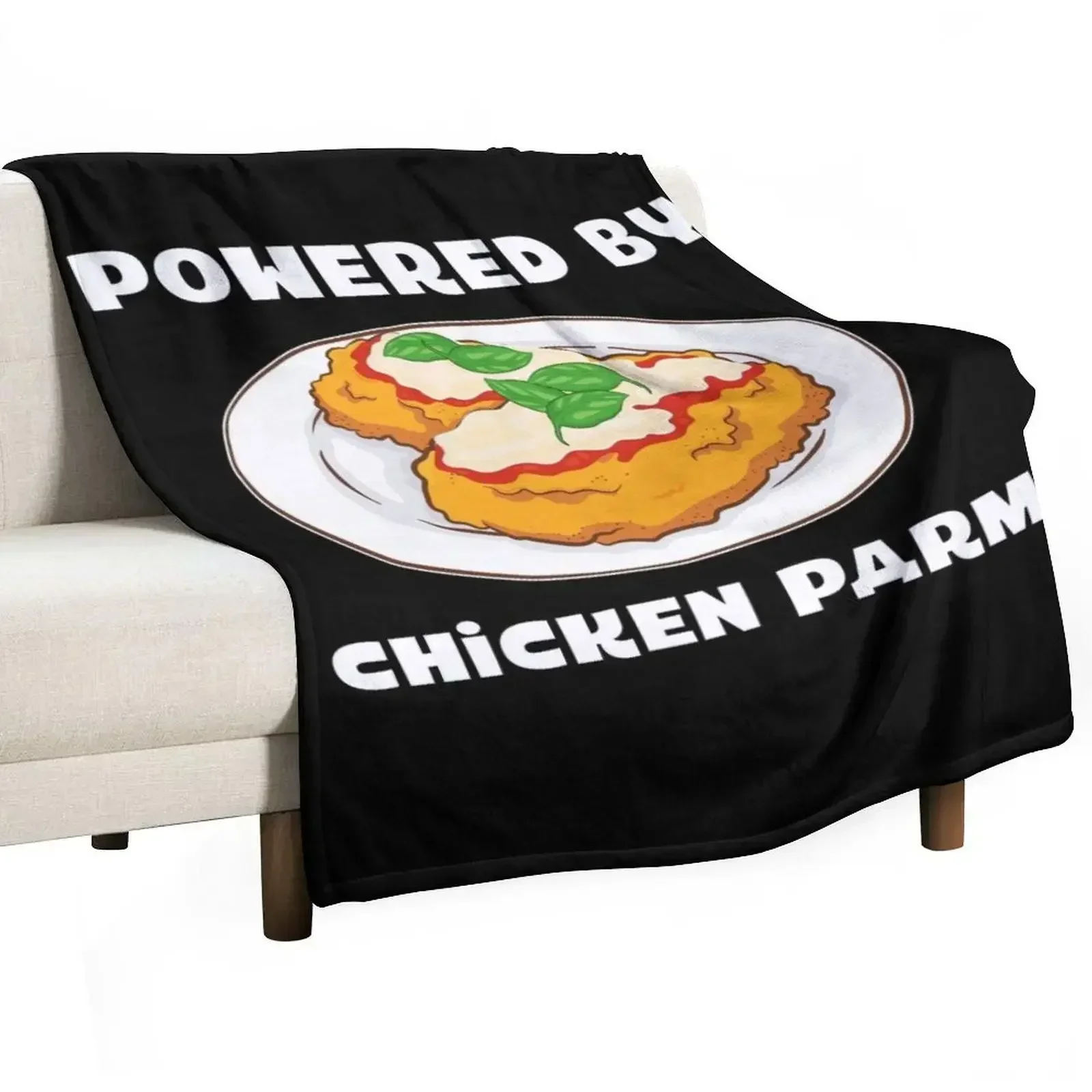 

Italian Foodie Parmesan Powered By Chicken Parm design Throw Blanket Elegant Warm Throw Blanket for Hotel Home