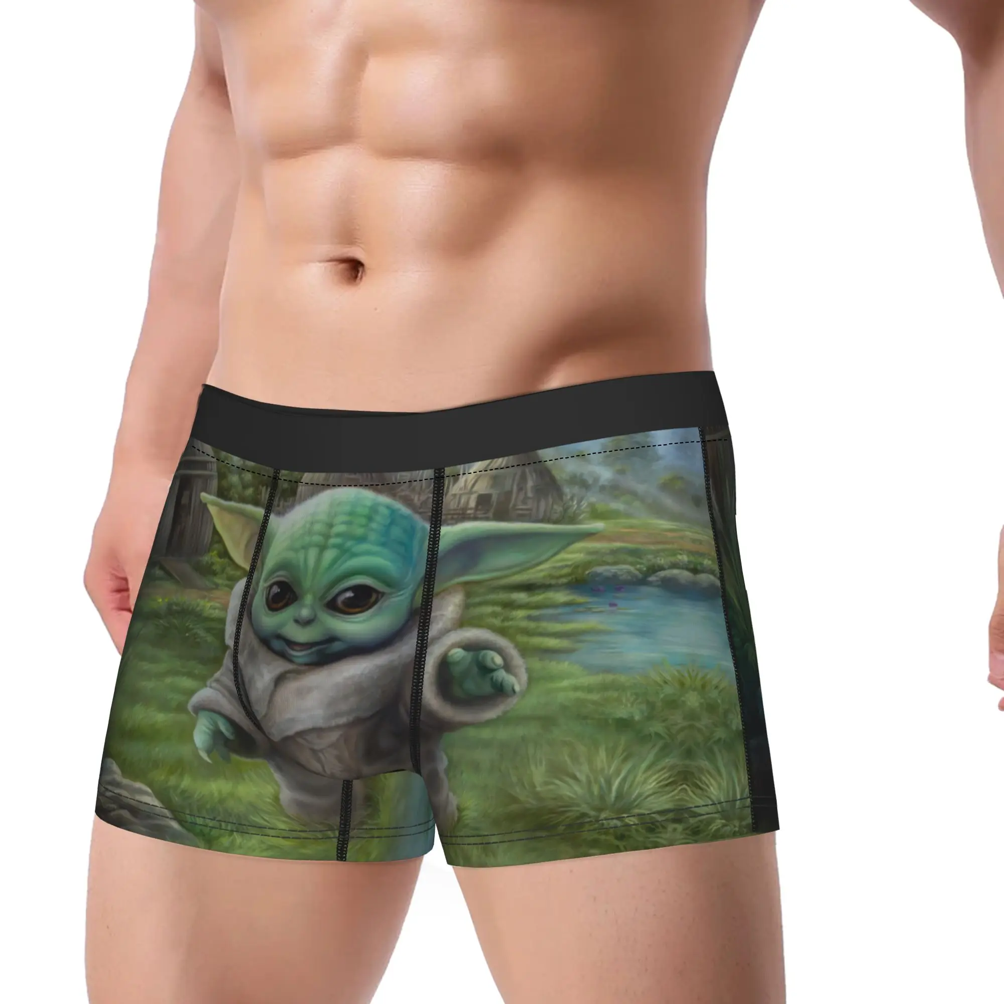 grogu-baby-yoda-mandalorian-cuecas-masculinas-starwars-boxer-briefs-shorts-calcinhas-engracadas-e-macias-para-homme-plus-size