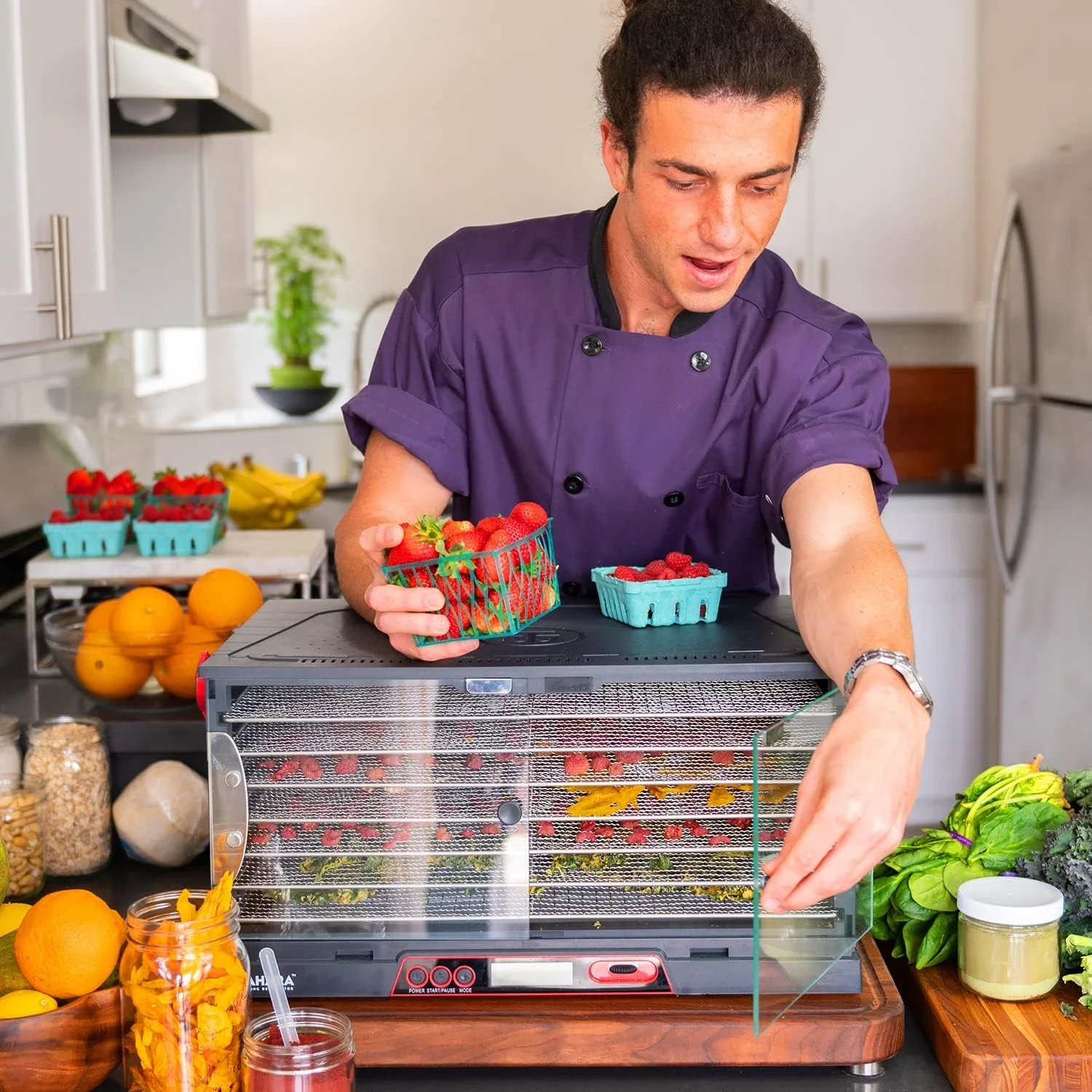 home.SAHARA Folding Food Dehydrator (Stainless Steel Shelves)