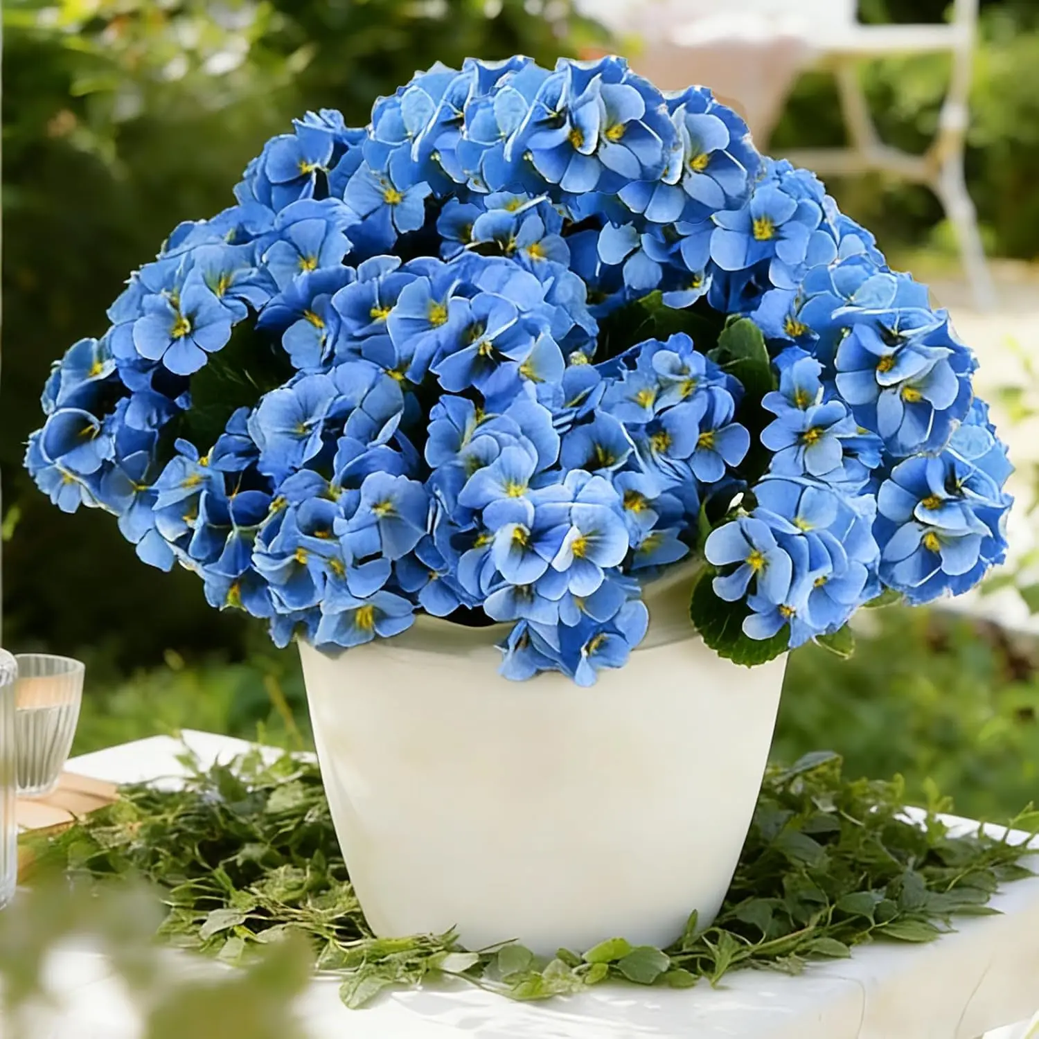 

Outdoor Artificial Flowers Blue: Maintenance-Free, Near-Identical to Natural Counterparts, Long-Lasting Vivid Color Rete