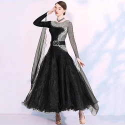 Ballroom Dance Competition Dresses Customized 2024 New Women Standard Modern Dance Dress Big Swing  Party Performance Clothes