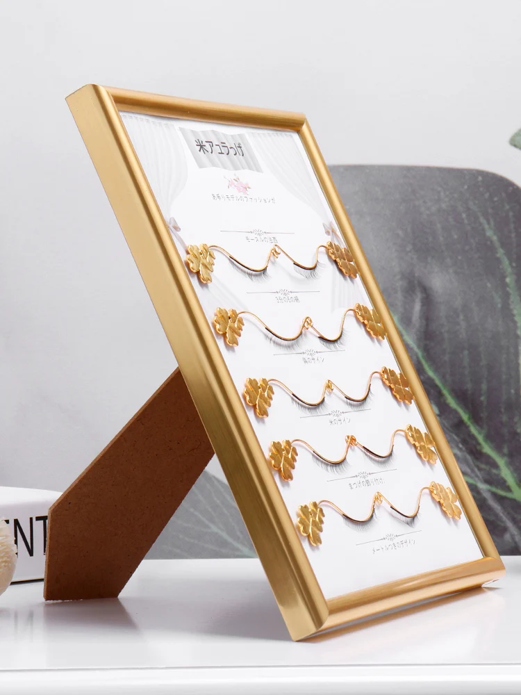 Tablero de exhibición de pestañas postizas, 10 pares de pestañas, efecto de prueba, herramienta auxiliar de exhibición, imán de asistente, estante