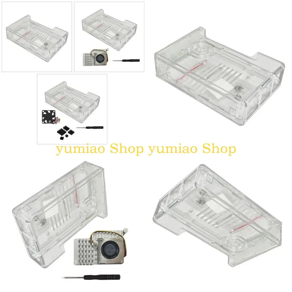

587B For RPi 5 Ptorector Case Cover With Optional Active Cooling Fan Radiators