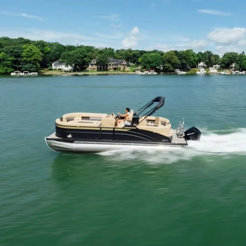 Commercial Custom Aluminum Cartoon Floating Party Trimaran Boat Trailer Optional For Sale