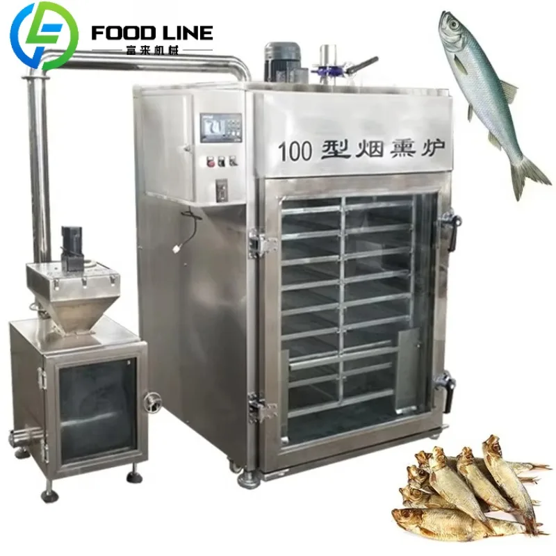 Smoker Machine Commercial Smokehouse Meat Smoker Stainless Steel Electric Oven for Sausage Fish Bacon Smoking Processing OME
