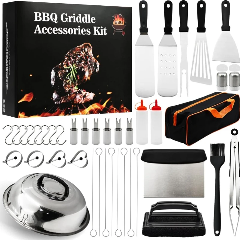 

41 Pcs Grill Tools Utensils Set Griddle Accessories Kit for Outdoor Grilling BBQ Gift for Men Grill Utensils Set