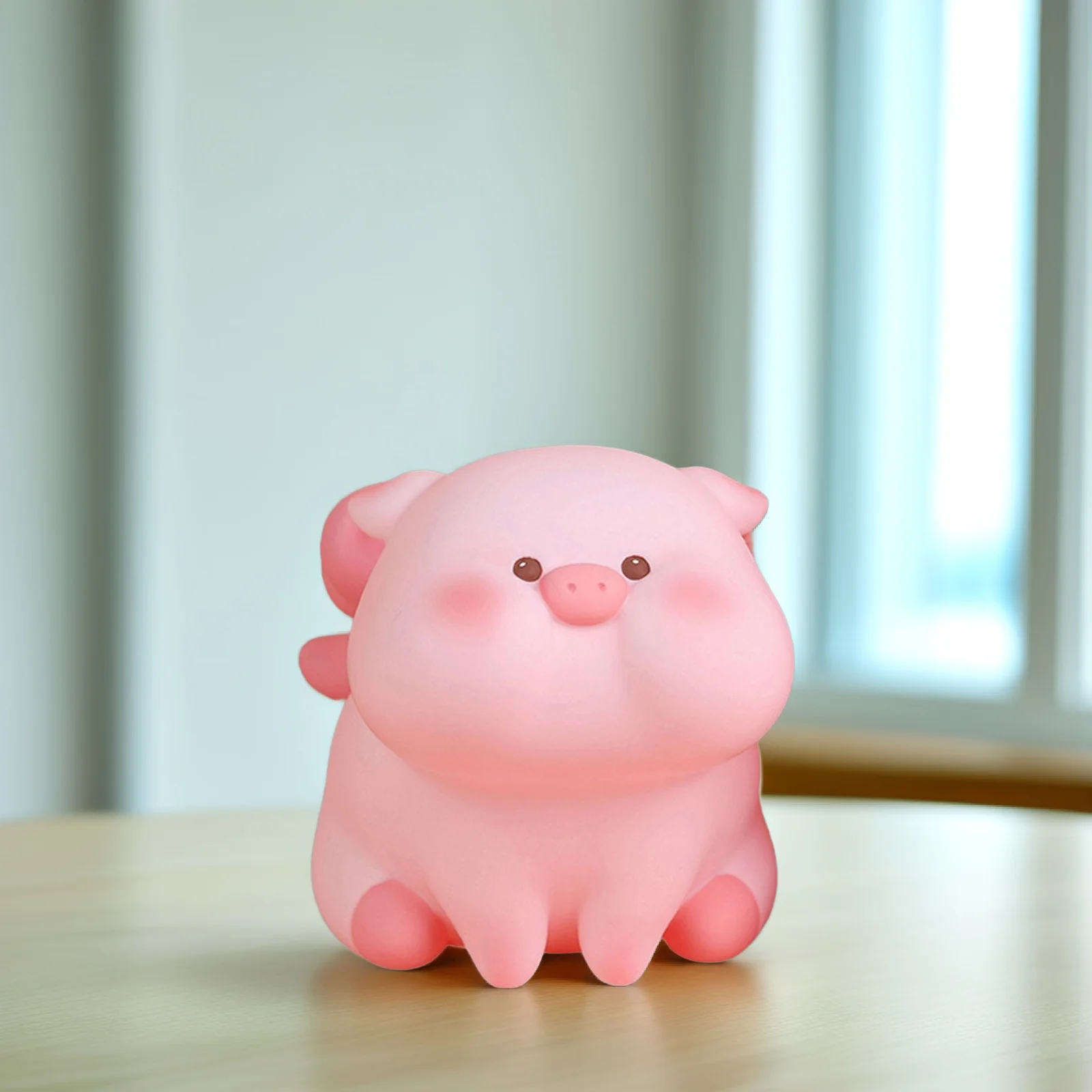 ビニール製貯金箱 かわいい豚の貯金箱 子供用 デスクトップコイン収納ジャー 貯蓄習慣を育む 装飾的な部屋のアクセサリー ギフトアイデア