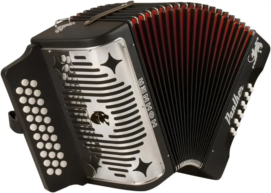 3-Row Diatonic Accordion - Black