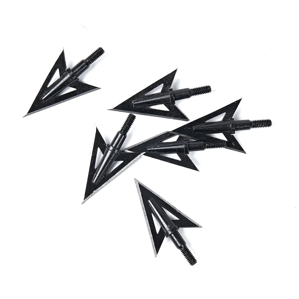 Toparchery 6/12/24 100grain Carbon Steel Triple-edged Arrow Tips for Recurve/Compound Bow Hunting Sport Shooting Accessories