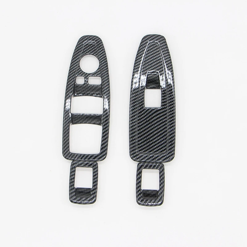 8Pcs For BMW 1 3 4 Series 3GT F20 F30 F31 F34 F36 Window Glass Lift Button Decoration ABS Carbon Fiber Panel Decoration