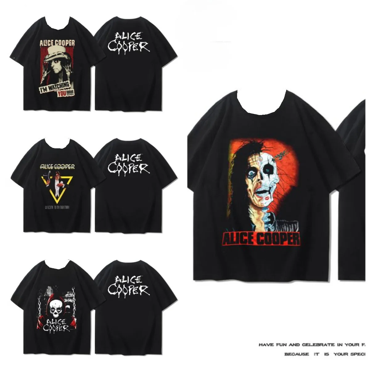 

Лето 2022, новинка Alice Cooper, многофункциональная высококачественная футболка American Street с короткими рукавами от рок-группы Alice Cooper