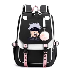 Anime Satoru Gojo impressão mochilas para meninos e meninas, mochilas escolares, sacos de viagem, saco para laptop adolescente, lona mochila, quente