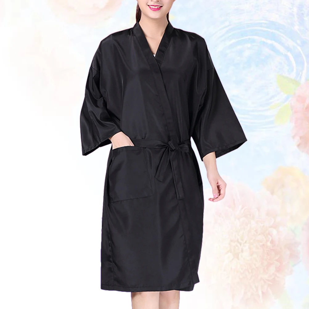 

Quick Drying Hair Salon Cape Black Styling Waterproof Barber Shop Apron Hair Cutting Dyeing Clothes Protective SPA Gown