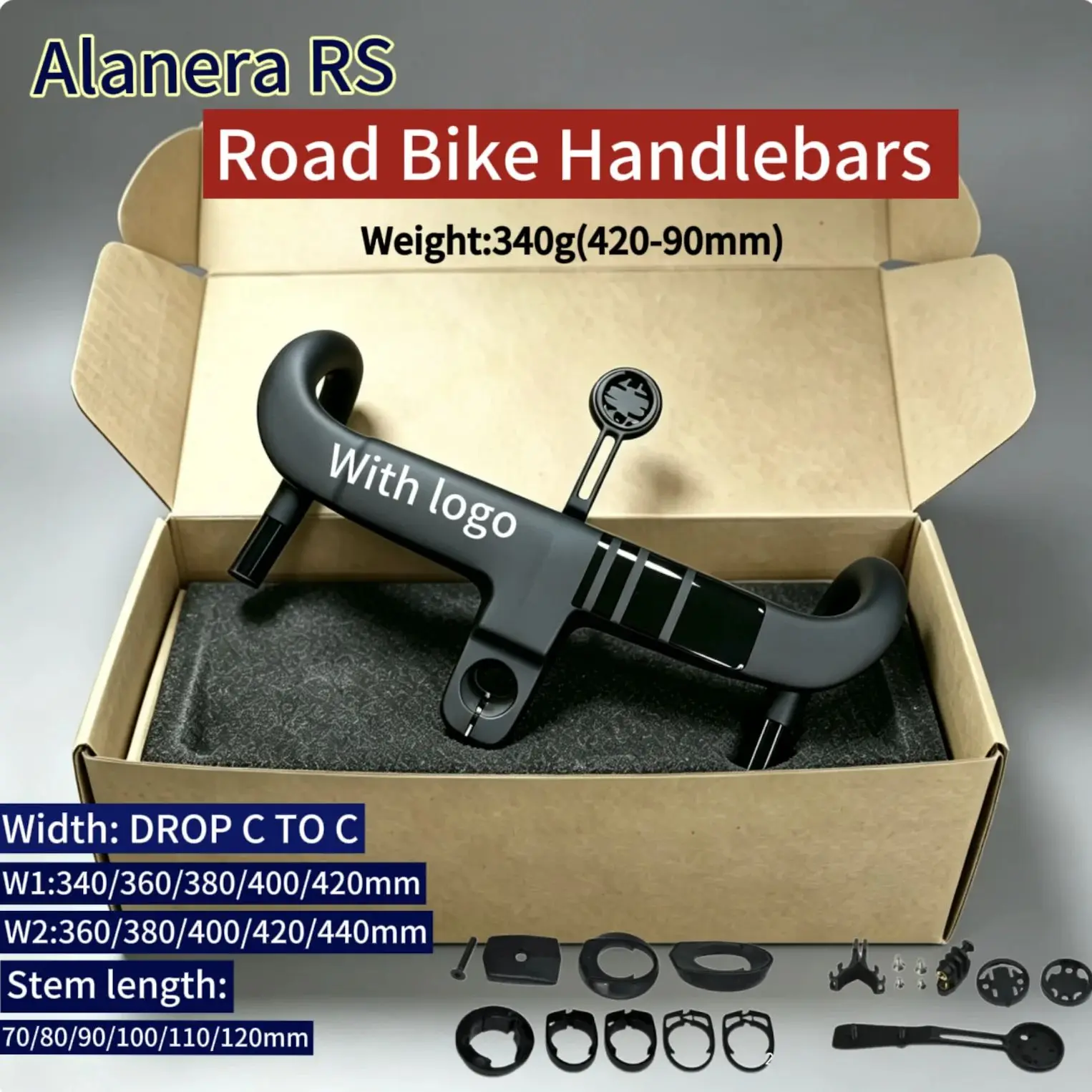 AliExpress Deda ELEMENTI DEDA Alanera RS 2025 New Road Bike Handlebars T1000 Carbon Flared Curved Handle 28.6mm,-8° Bicycle Bent Bar Bike Accessories