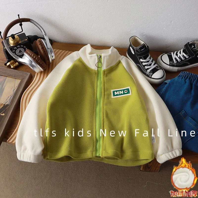 1-14Y بنين بنات سترات سميكة الأطفال أفخم المخملية البلوز معاطف الاطفال الشتاء الصوف الملابس الجديدة المراهقين مبطن ملابس خارجية