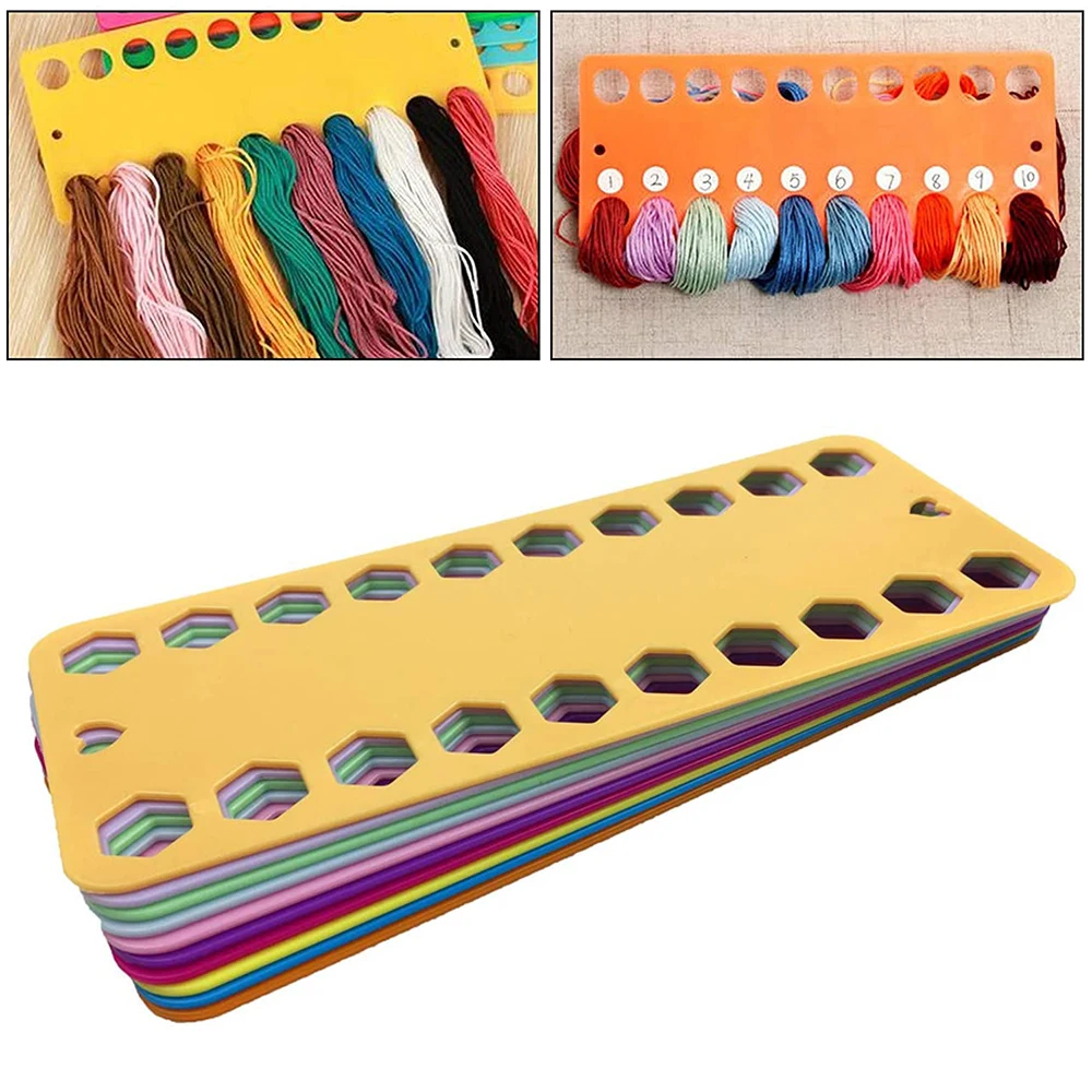 10 Pcs Cross Stitch String Hole Thread Board Embroidery Threading Board Embroidery Entanglement Thread Board Plastic