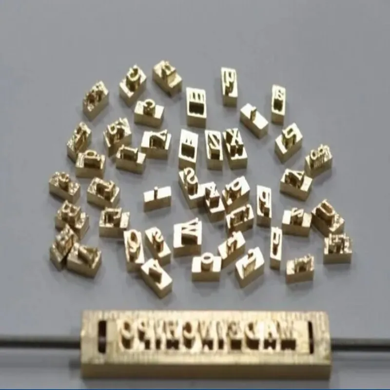 1cm Tall Brass Mold Hot Stamping A to Z 26 Alphabets Copper Mold  +  Clamp Holder