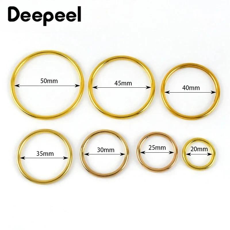 10/20Pcs 20-50mm O Ring Metal Buckles Keychain Connector Bag Strap Carabiner Clip Leather Crafts Loop