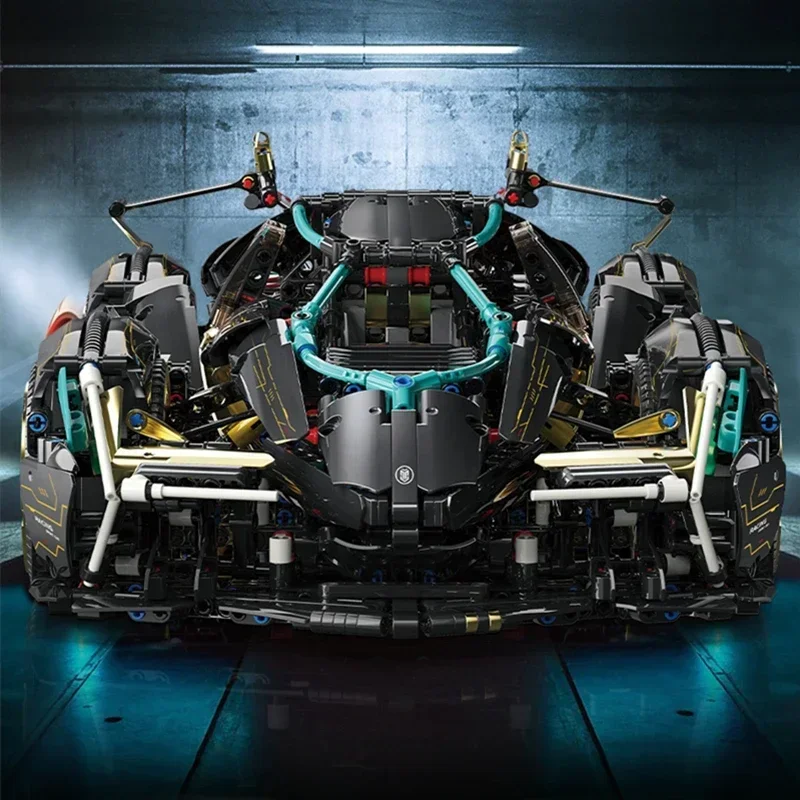 2025 Nieuwe Gemonteerde Auto 1:8 Grote Bouwstenen Racewagen Handgemaakte DIY Model Jongen Kerst Verjaardagscadeau