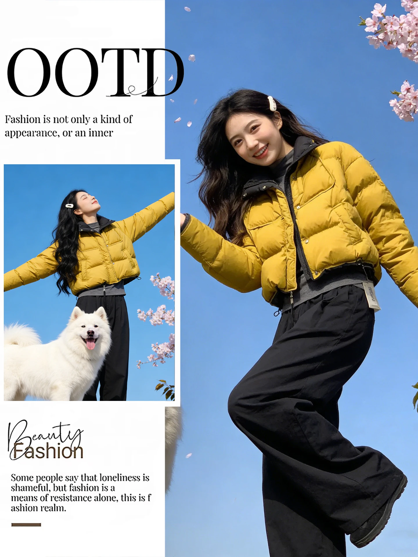 

Korean Lazy Sle Color Blo ort Cotton Jaet Women's Casual Bread Sle Stand Collar Spring New Faion Warm