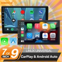 SINOVCLE Radio de coche 2din inalámbrico Carplay Android Auto reproductor Multimedia USB Mirror Link AUX Bluetooth 7 ""o 9"" pantalla IPS estéreo