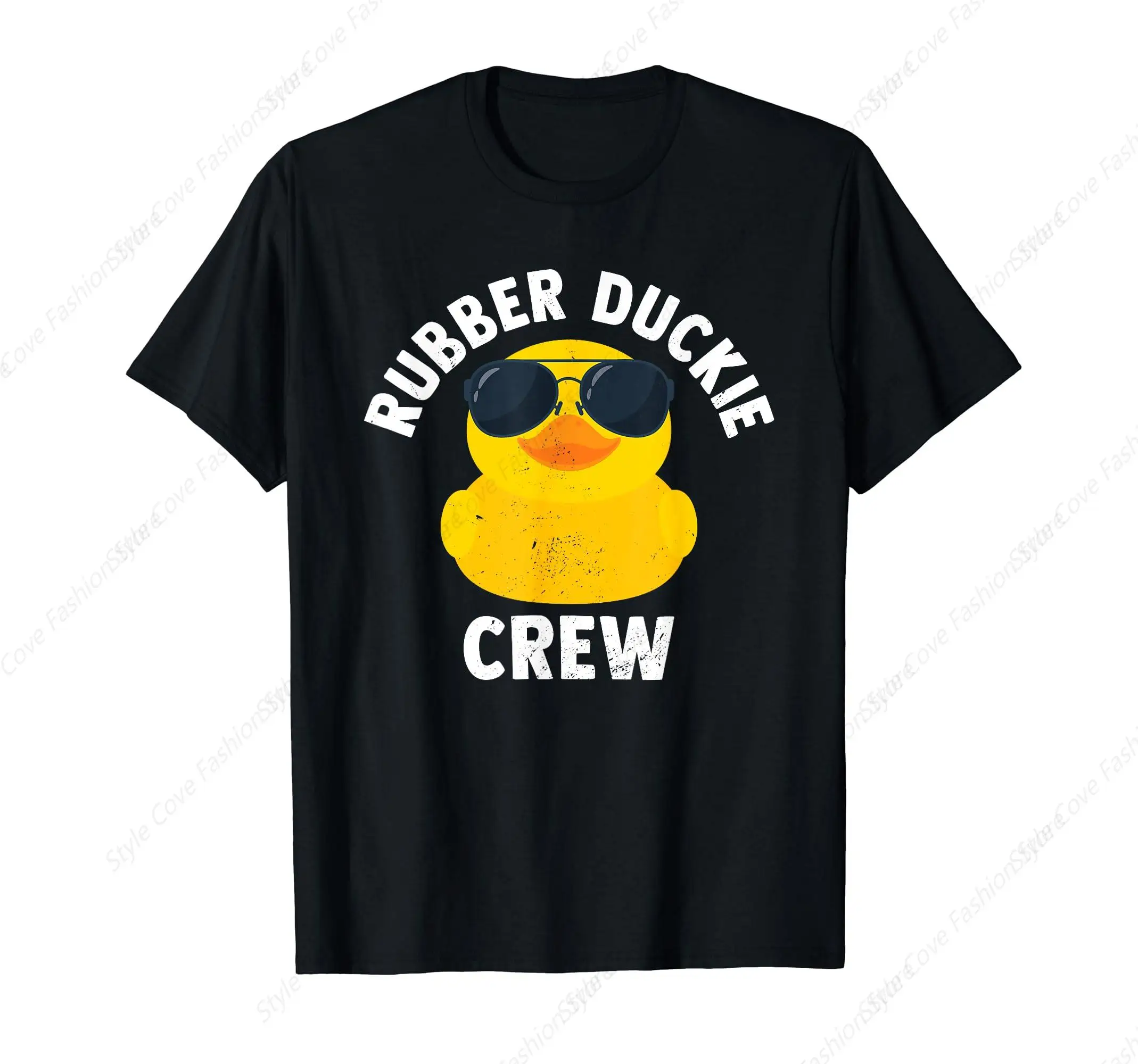 

Rubber Duckie Crew Funny Rubber Duck T-Shirt Summer Men's T-shirt Short Sleeved T-Shirt Streetwear Casual Fashion Men Tops