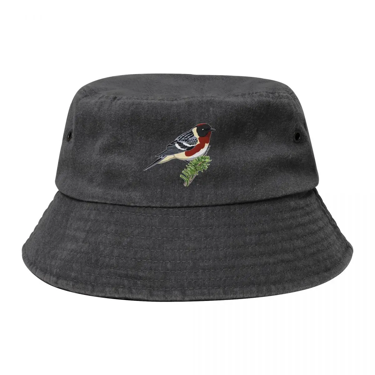 

Bay-Breasted Warbler Bucket Hat Military Tactical Cap western Hat party Hat Horse Caps For Men Women's