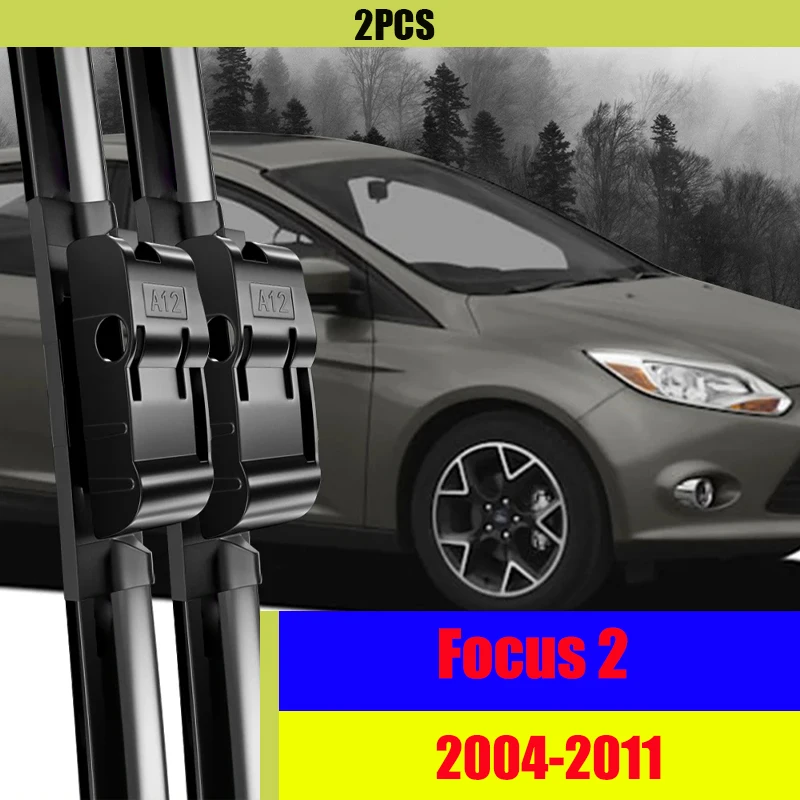 

For Ford Focus 2 MK2 Front Wiper Blades 2004-2011 2005 2006 2007 2008 2009 2010 Windscreen Windshield Window Accessories 26"+17"