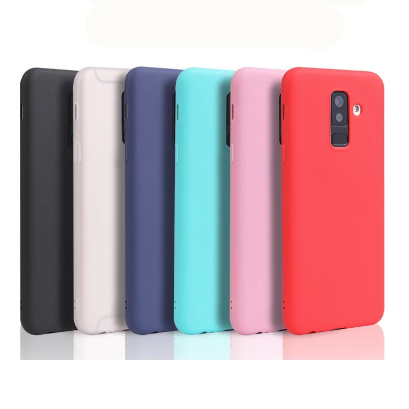 Candy silicone soft Cover Case For samsung galaxy A6 A6+ Plus A7 A9 A8 A8+ Plus 2018 S7 S8 S9 S10 e S10e S10 Plus M10 M20 Cases