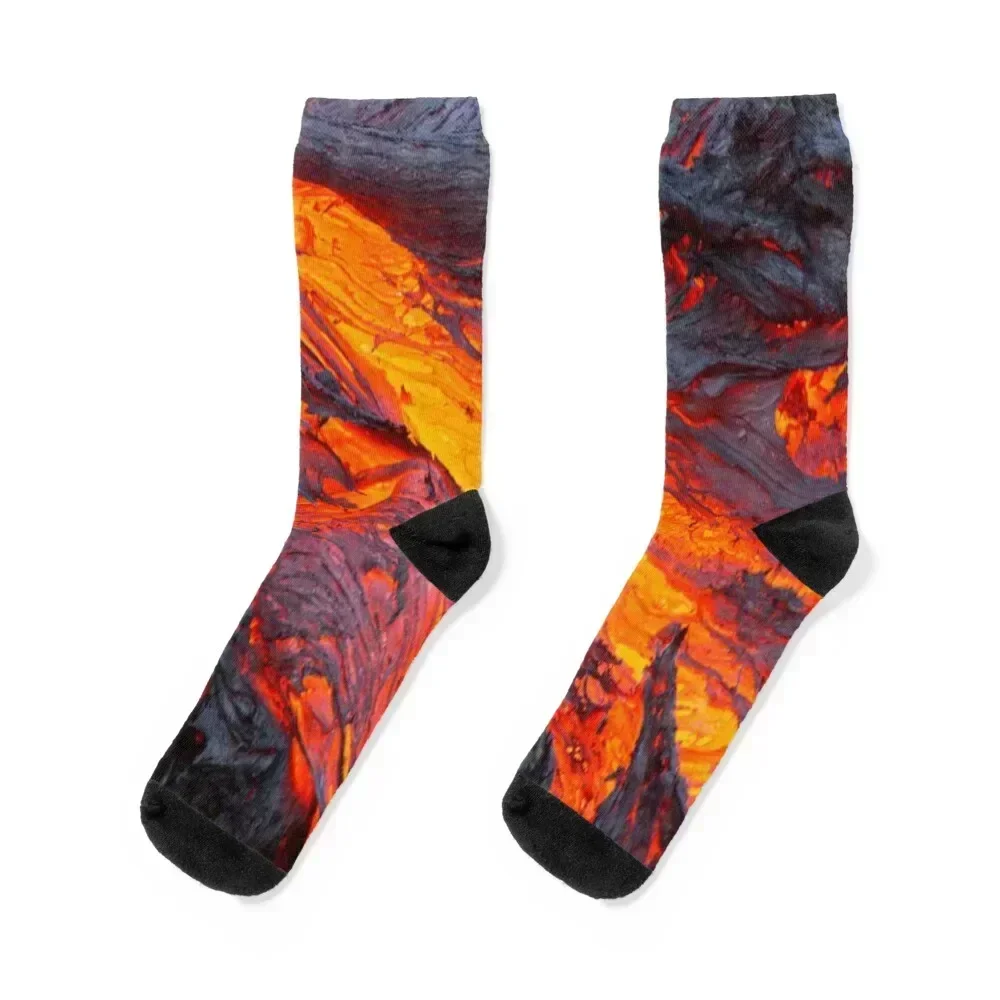 

Lava Volcano Socks aesthetic sheer Socks Male Women's