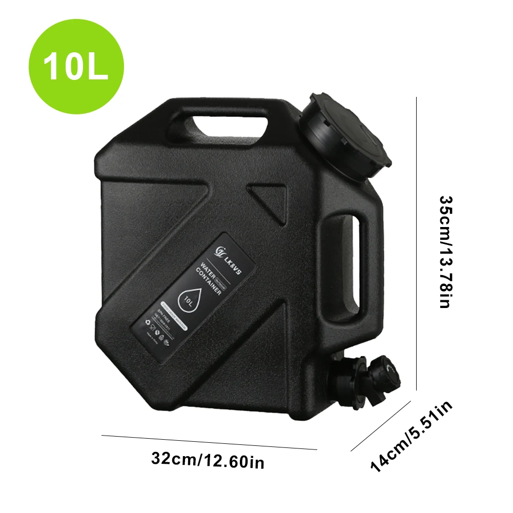 10L Water Storage Container with Faucet Drinking Water Bucket Large Capacity Water Container Jug for Vehicle Car Camping
