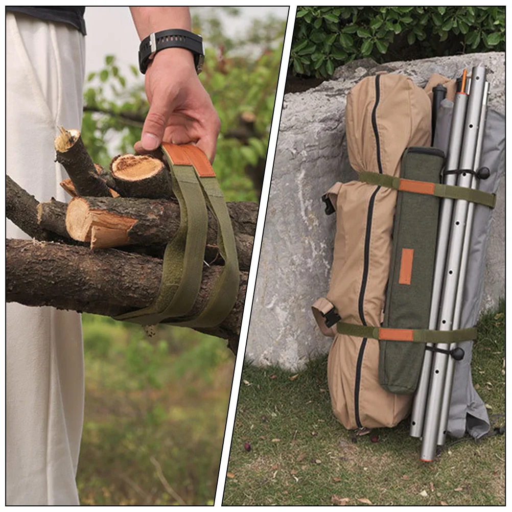 2 قطعة خيمة تخزين الأشرطة النايلون الأمتعة التعبئة حزام للتخييم التنزه السفر تجميع حزام مقاومة للاهتراء تحديد الفرقة #2