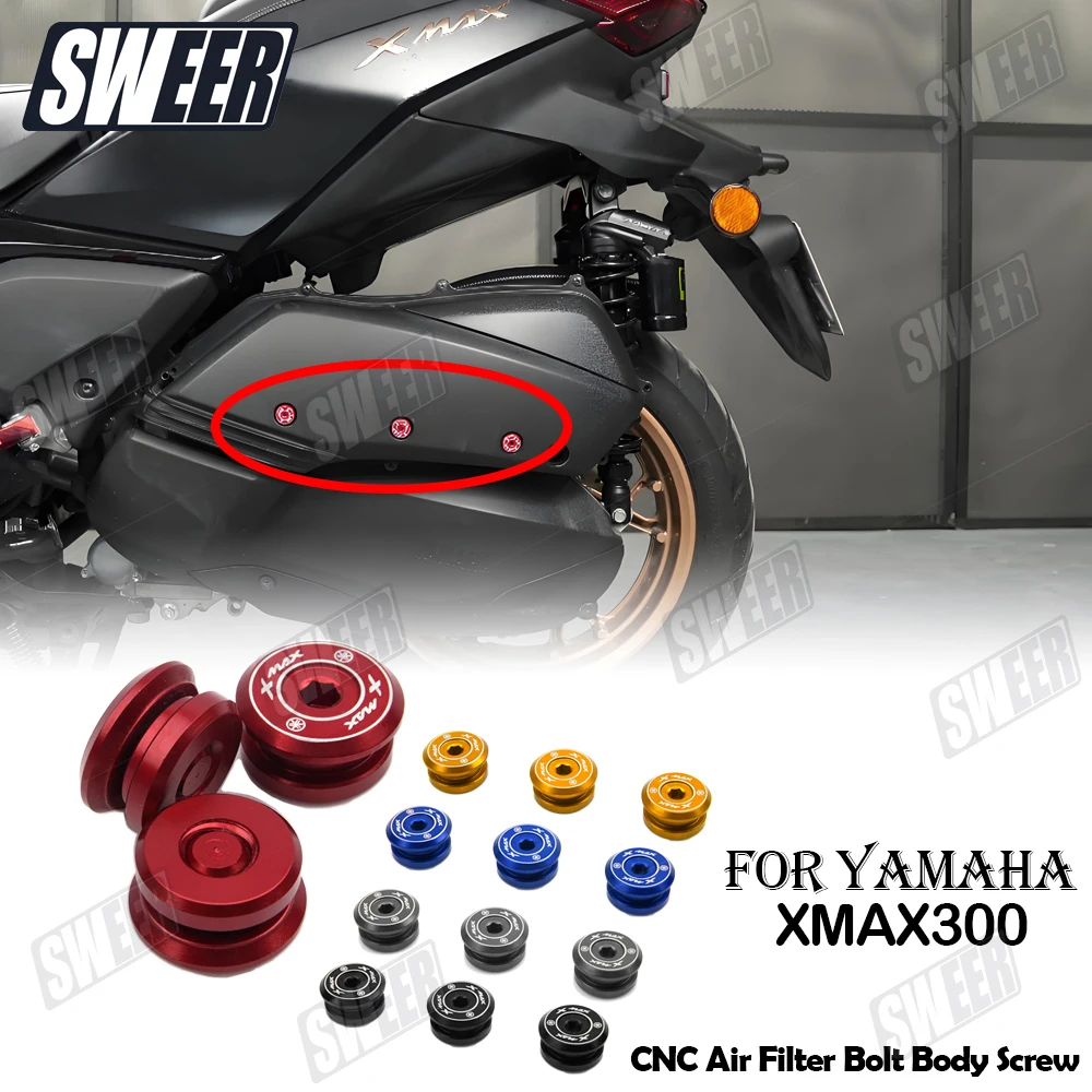 

Декоративные винты для воздушного фильтра мотоцикла, подходят для Yamaha XMAX300 XMAX250, крепежные винты для фильтра воздухозаборника мотоцикла