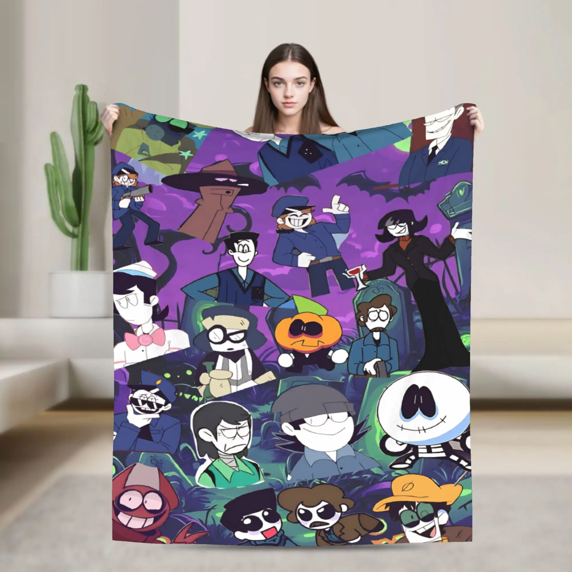 Spooky Month Blankets Super Soft Fleece Comfortable Gift  Throw Blankets Rug Piece