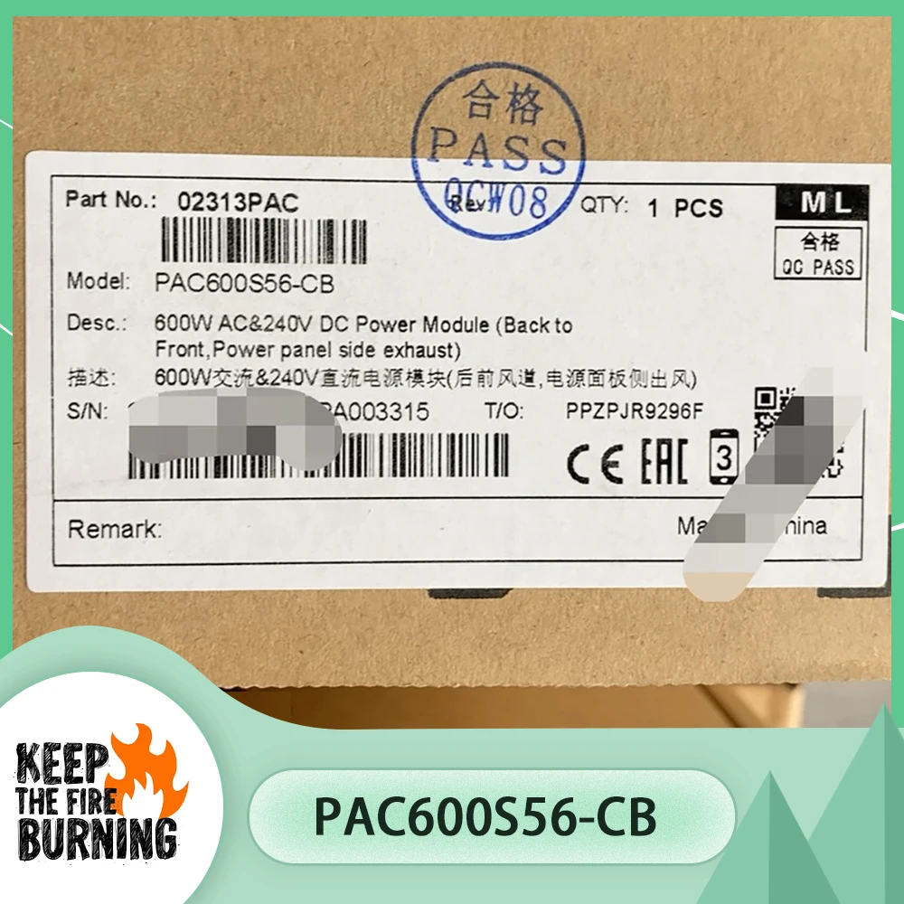 

PAC600S56-CB For Huawei Switching Mode 600W Power Supply